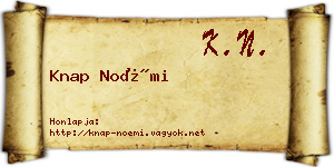 Knap Noémi névjegykártya